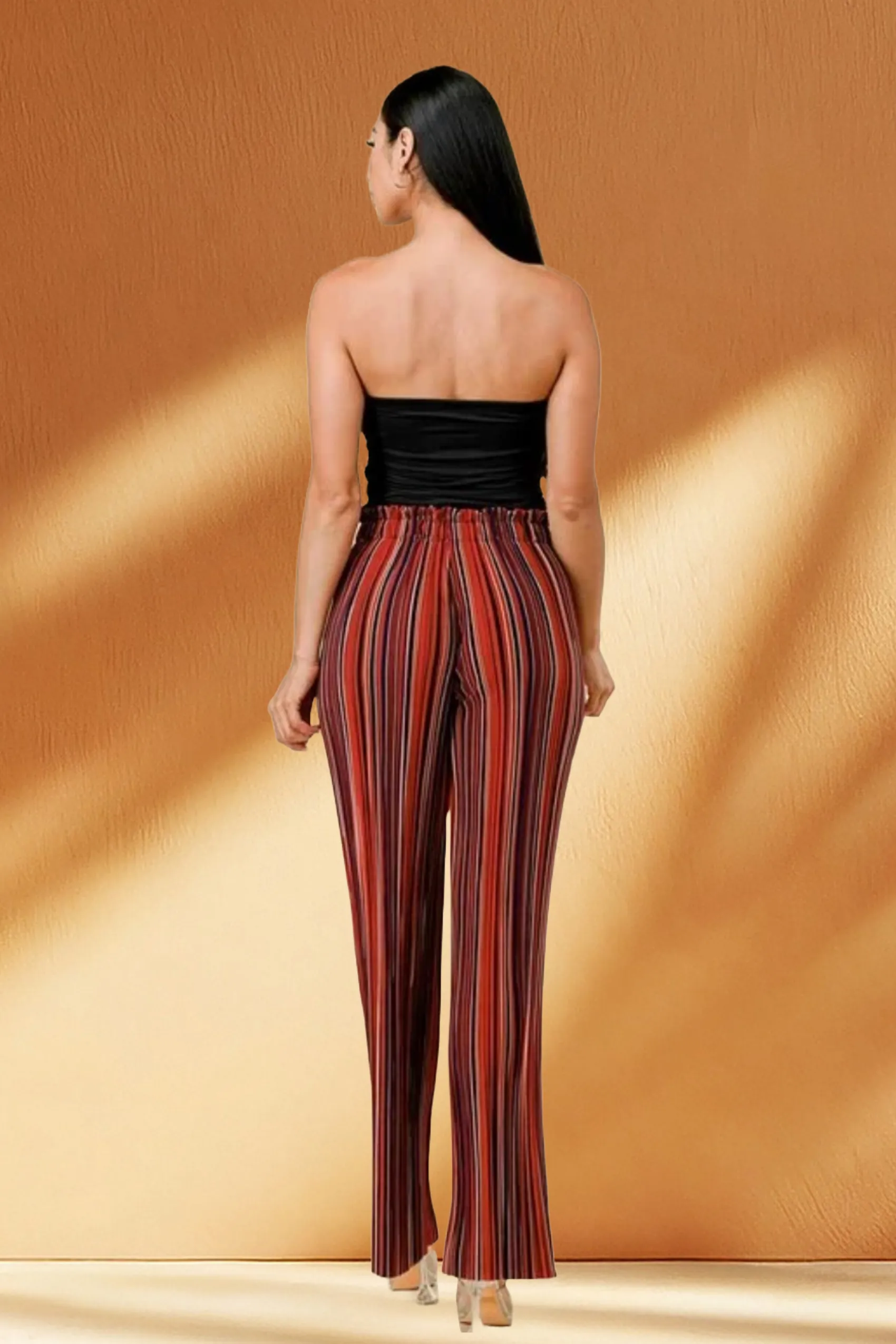Stripe Pleated Pants