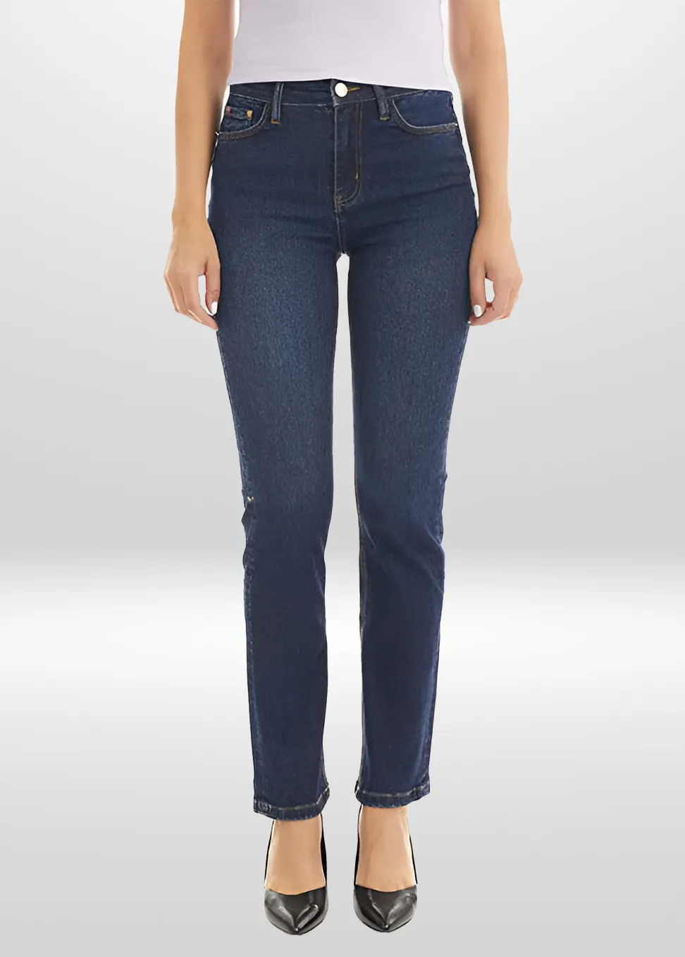 Suko jeans Womens Limitless Stretch Denim High Waist Straight Leg Jean