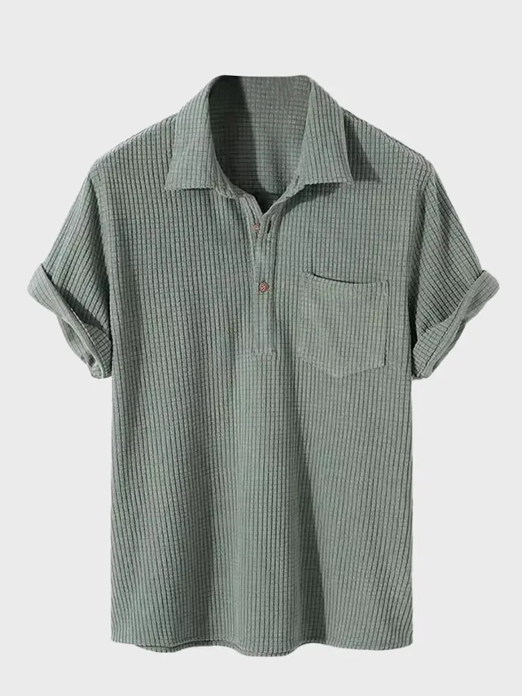 Summer Casual Polar Fleece Men's Shirt