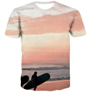 surf T-shirt Men The sea Tshirts Novelty sport Tshirt Anime Cool Tshirts Cool