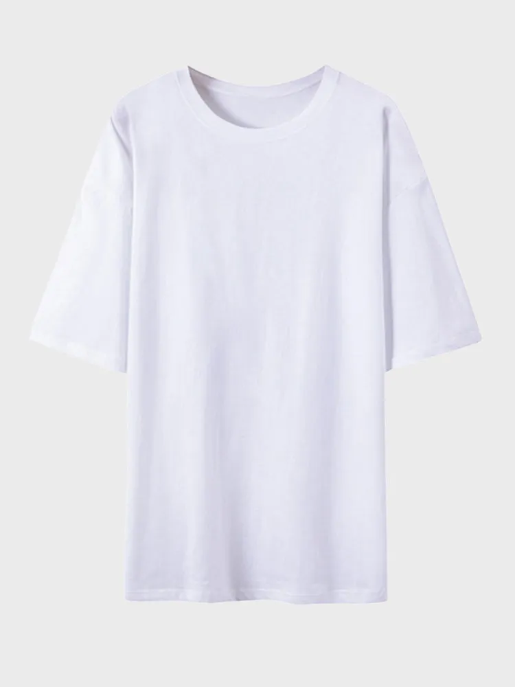 Threaded Round Neck Cotton Tee