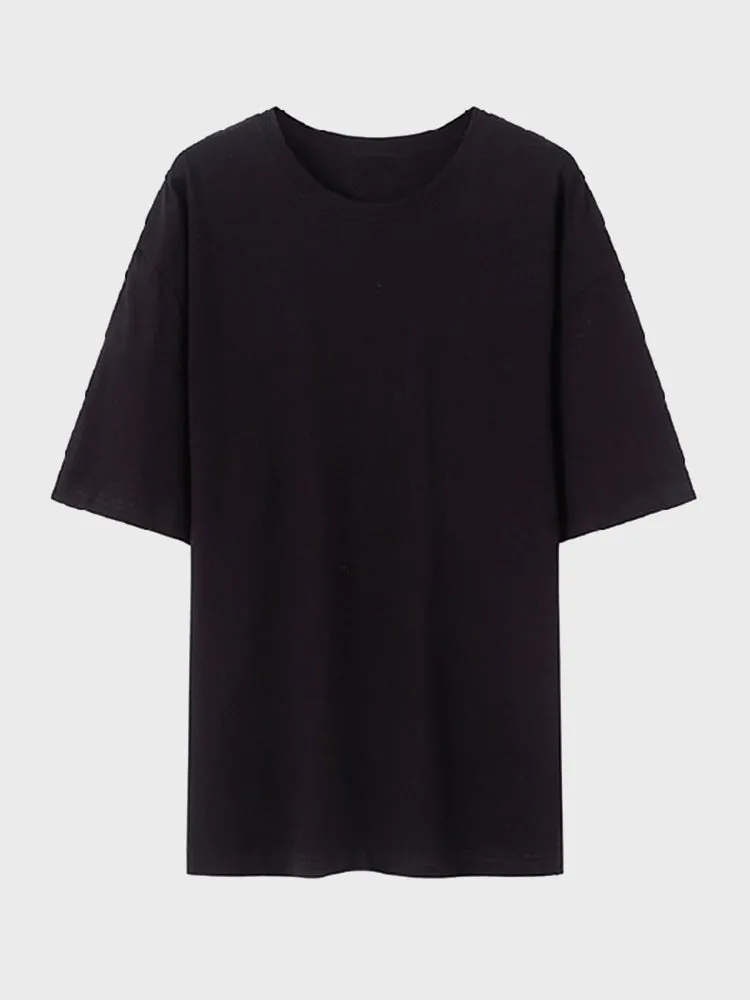 Threaded Round Neck Cotton Tee