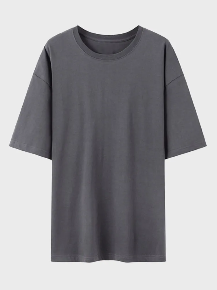 Threaded Round Neck Cotton Tee