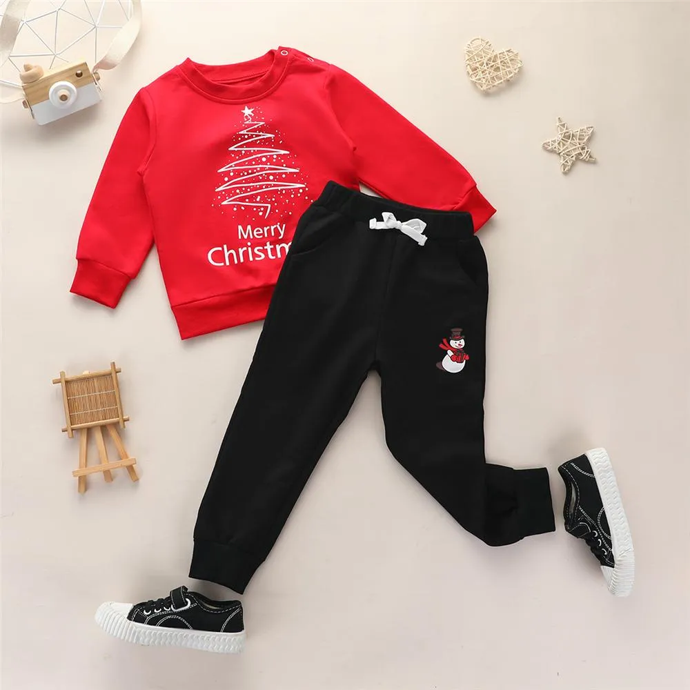 Toddler Boys Letter Long Sleeve Top & Pants Boy Wholesale Clothing