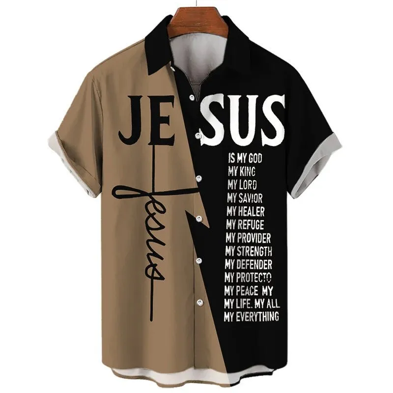 Trendy Cool Colorblock Letter Shirt