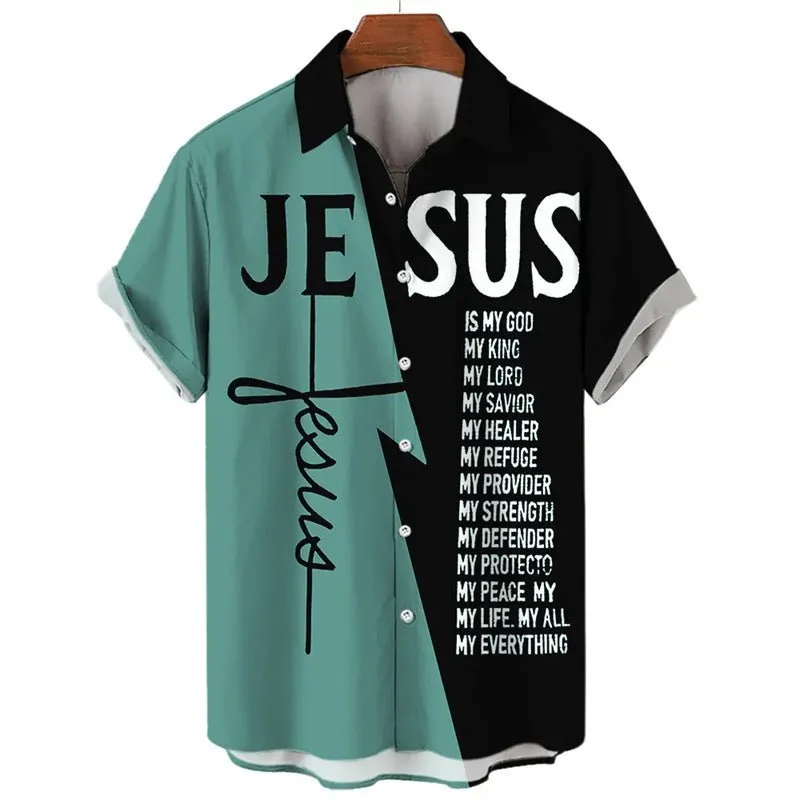 Trendy Cool Colorblock Letter Shirt