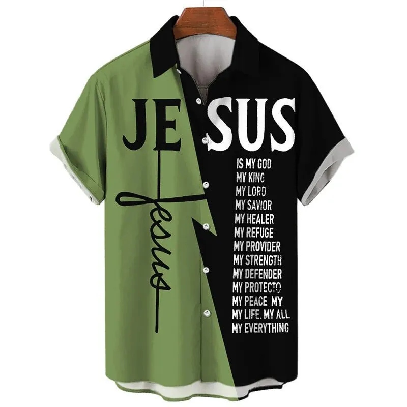 Trendy Cool Colorblock Letter Shirt