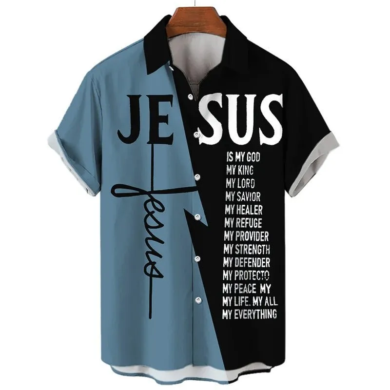 Trendy Cool Colorblock Letter Shirt