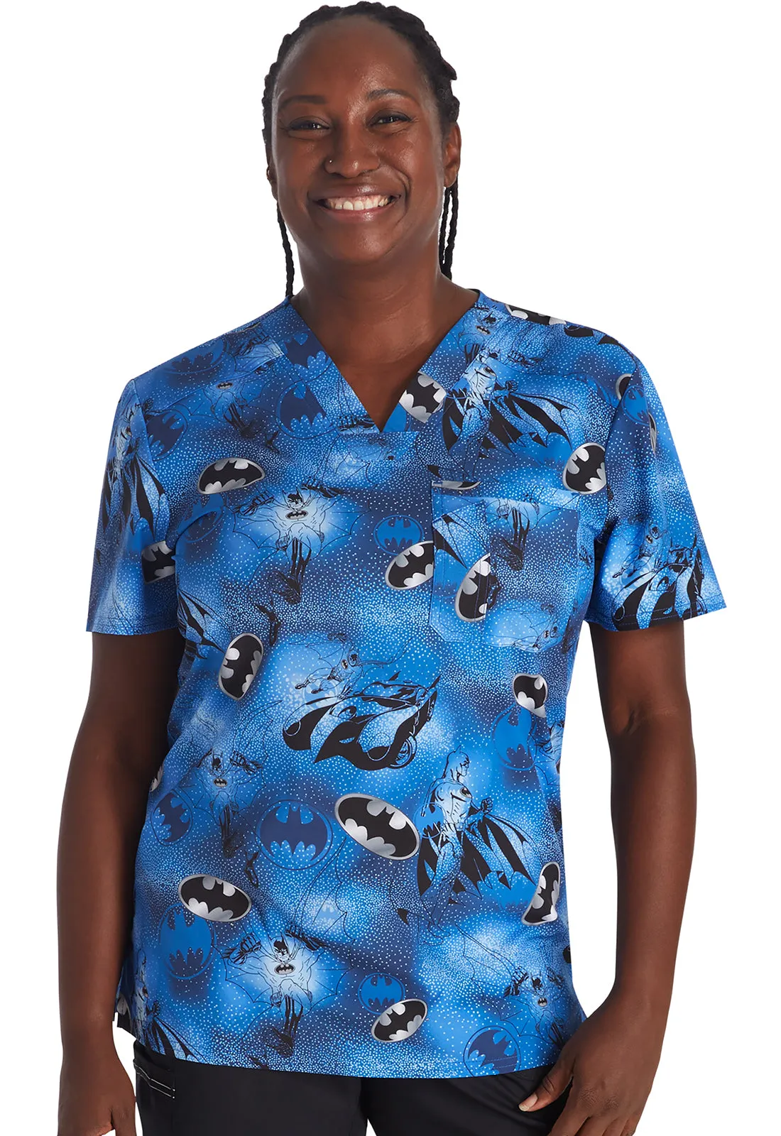 Unisex Print V-Neck Tops  TF688