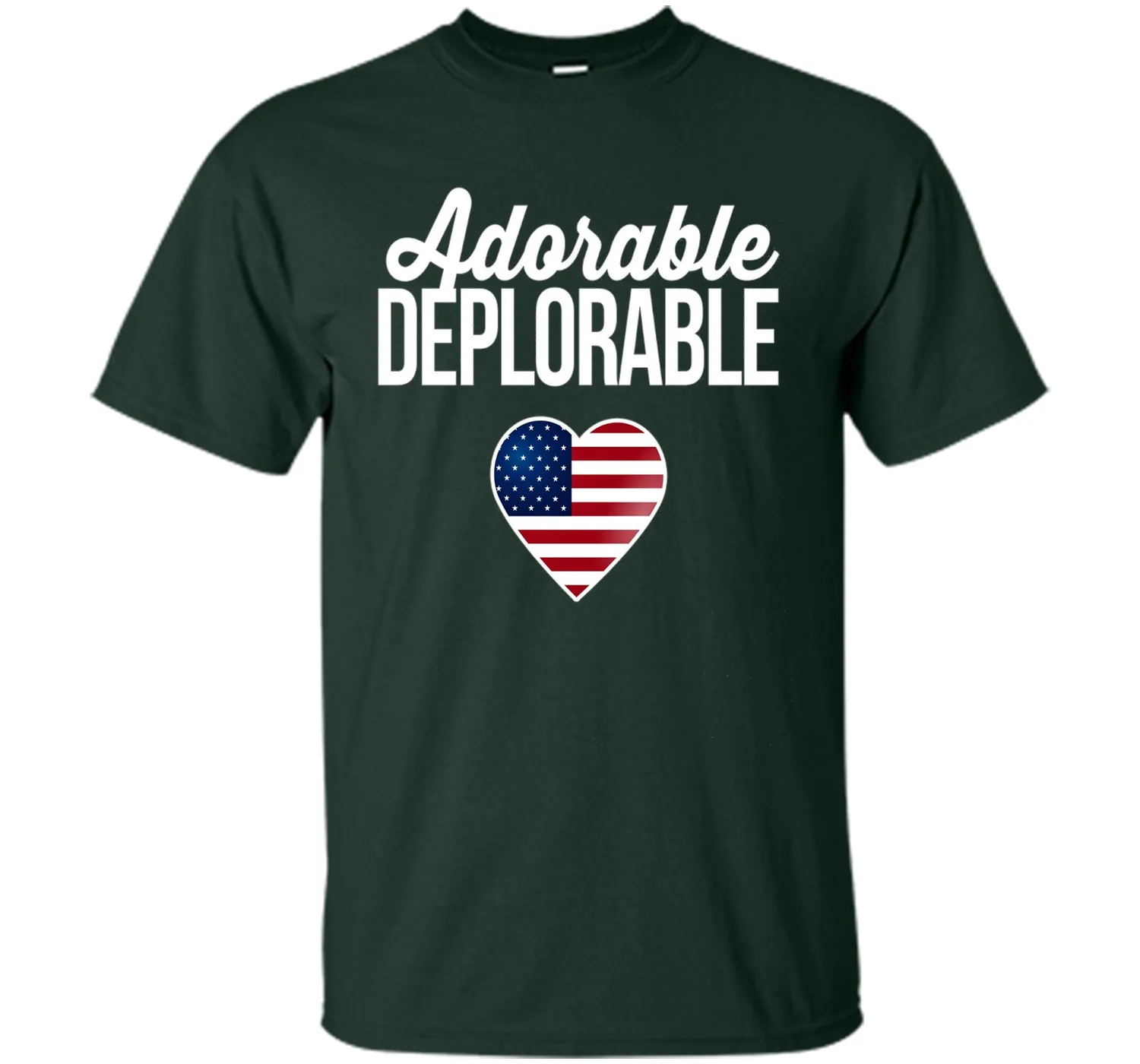 USA Flag Heart Adorable Deplorable Shirt Deplorable T