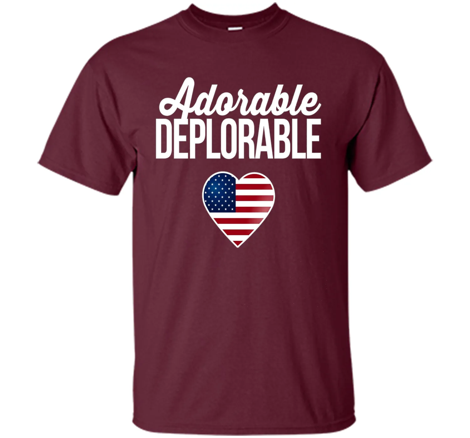 USA Flag Heart Adorable Deplorable Shirt Deplorable T