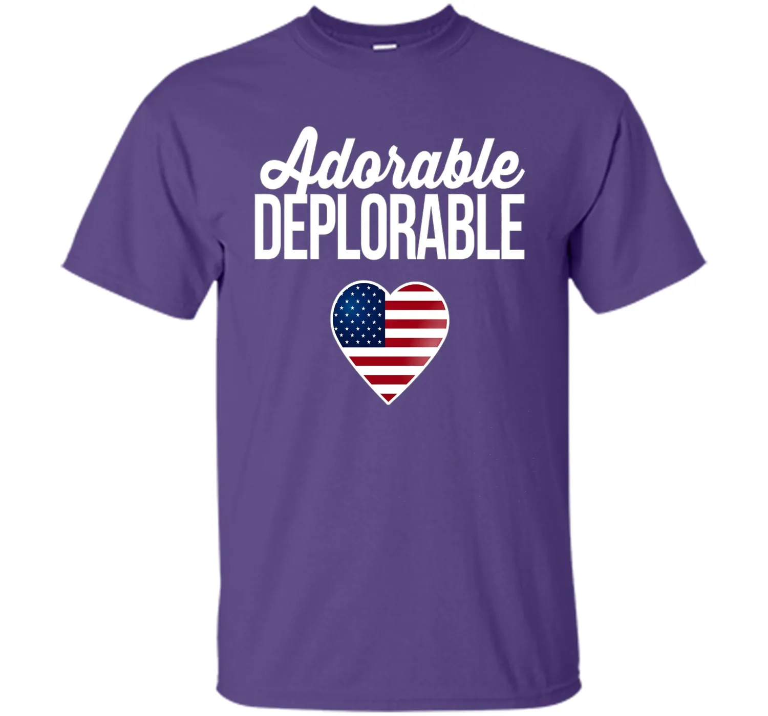 USA Flag Heart Adorable Deplorable Shirt Deplorable T