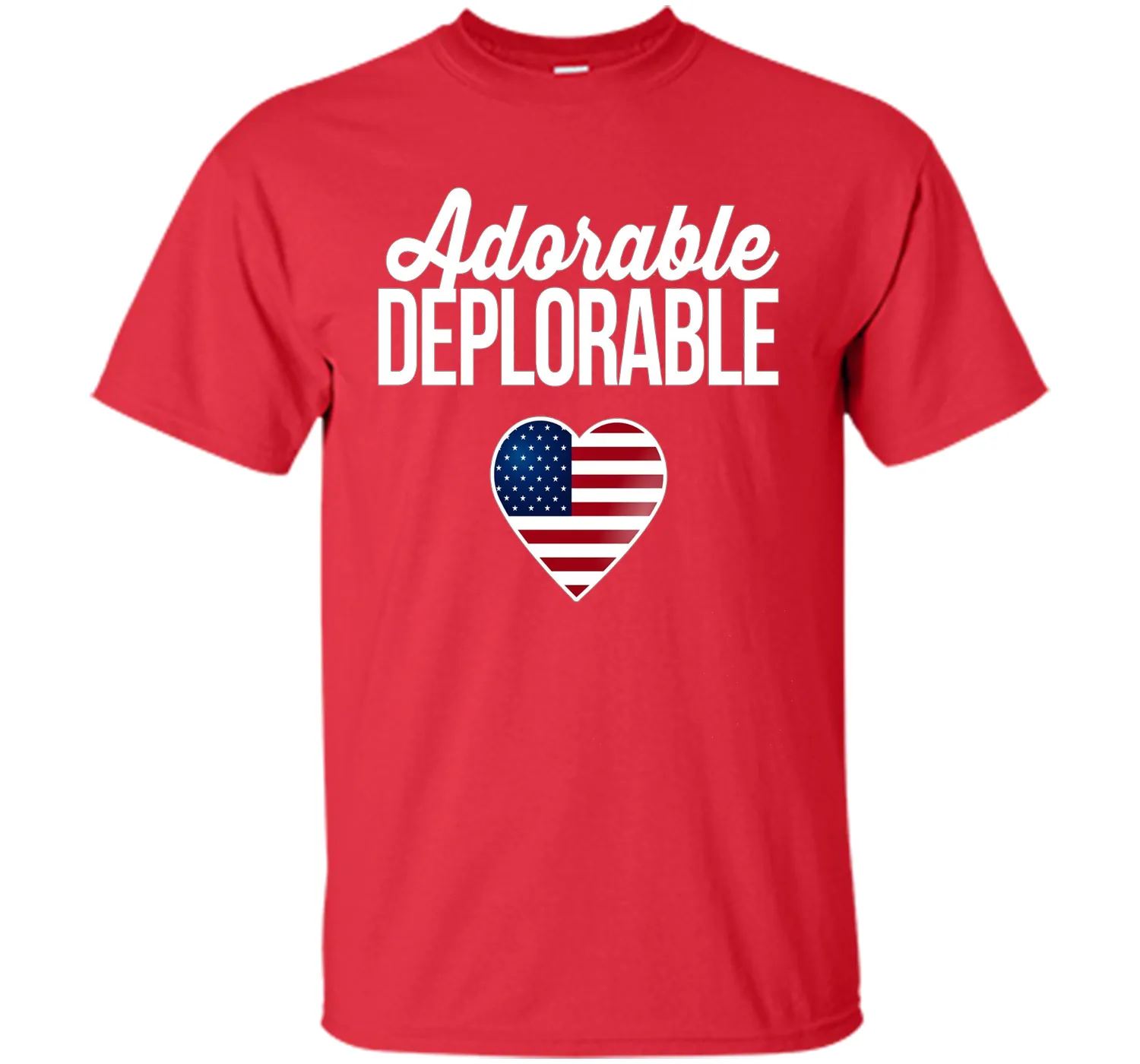 USA Flag Heart Adorable Deplorable Shirt Deplorable T