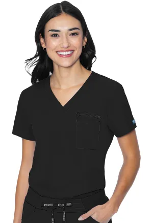 V-neck Chest Pocket Top Tops  MC8482