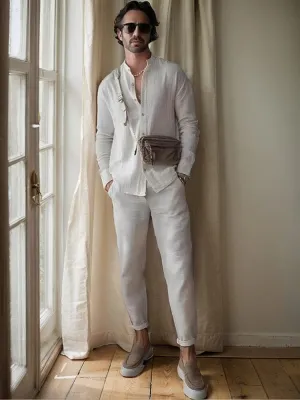 Versatile 100% Cotton Shirt Set