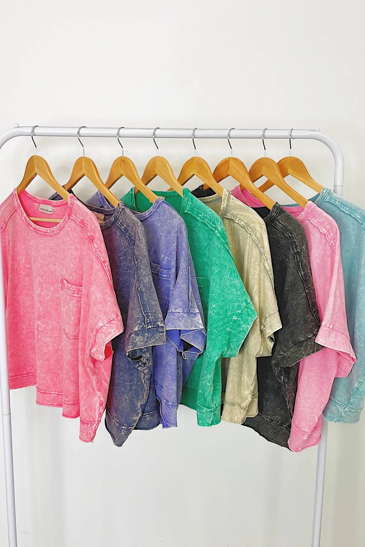 Vivid Aura Mineral Wash Oversized Tee