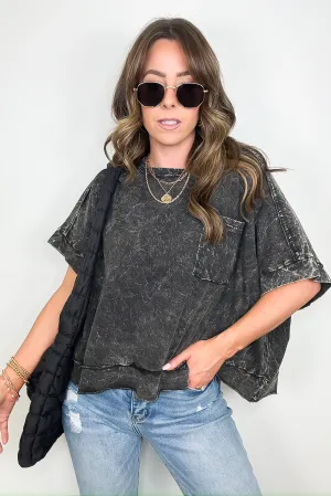 Vivid Aura Mineral Wash Oversized Tee