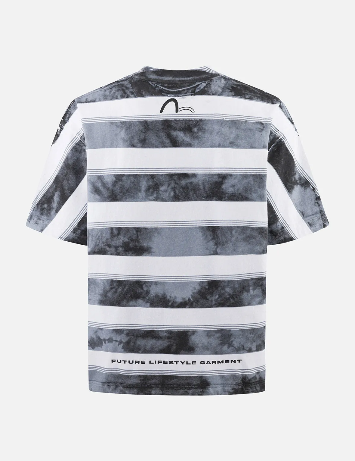 Washed Tie-Dye Stripe Loose Fit T-shirt