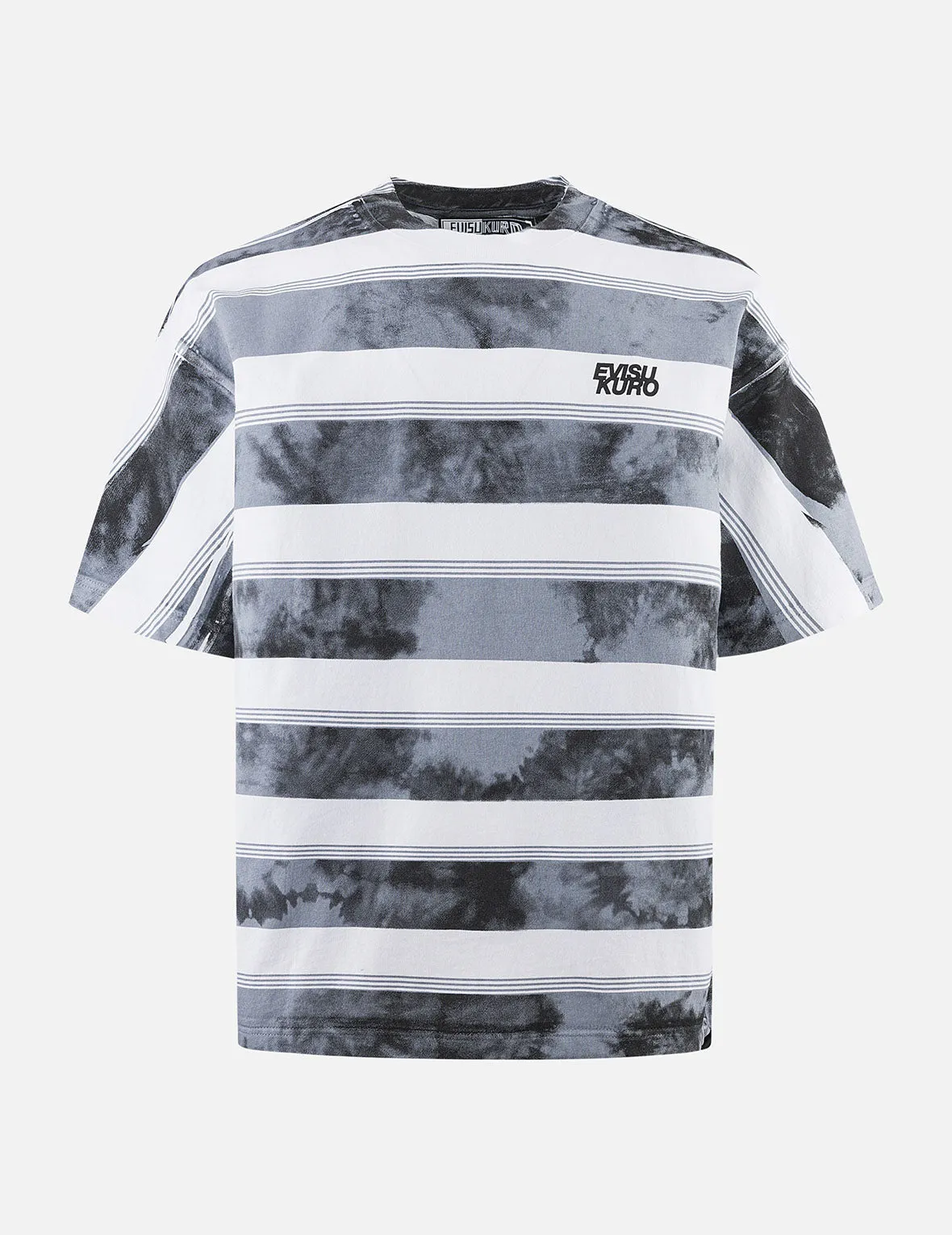 Washed Tie-Dye Stripe Loose Fit T-shirt