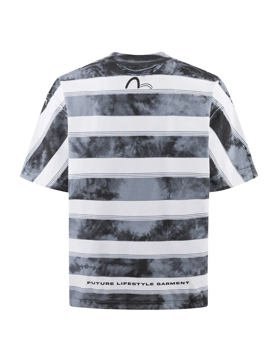 Washed Tie-Dye Stripe Loose Fit T-shirt