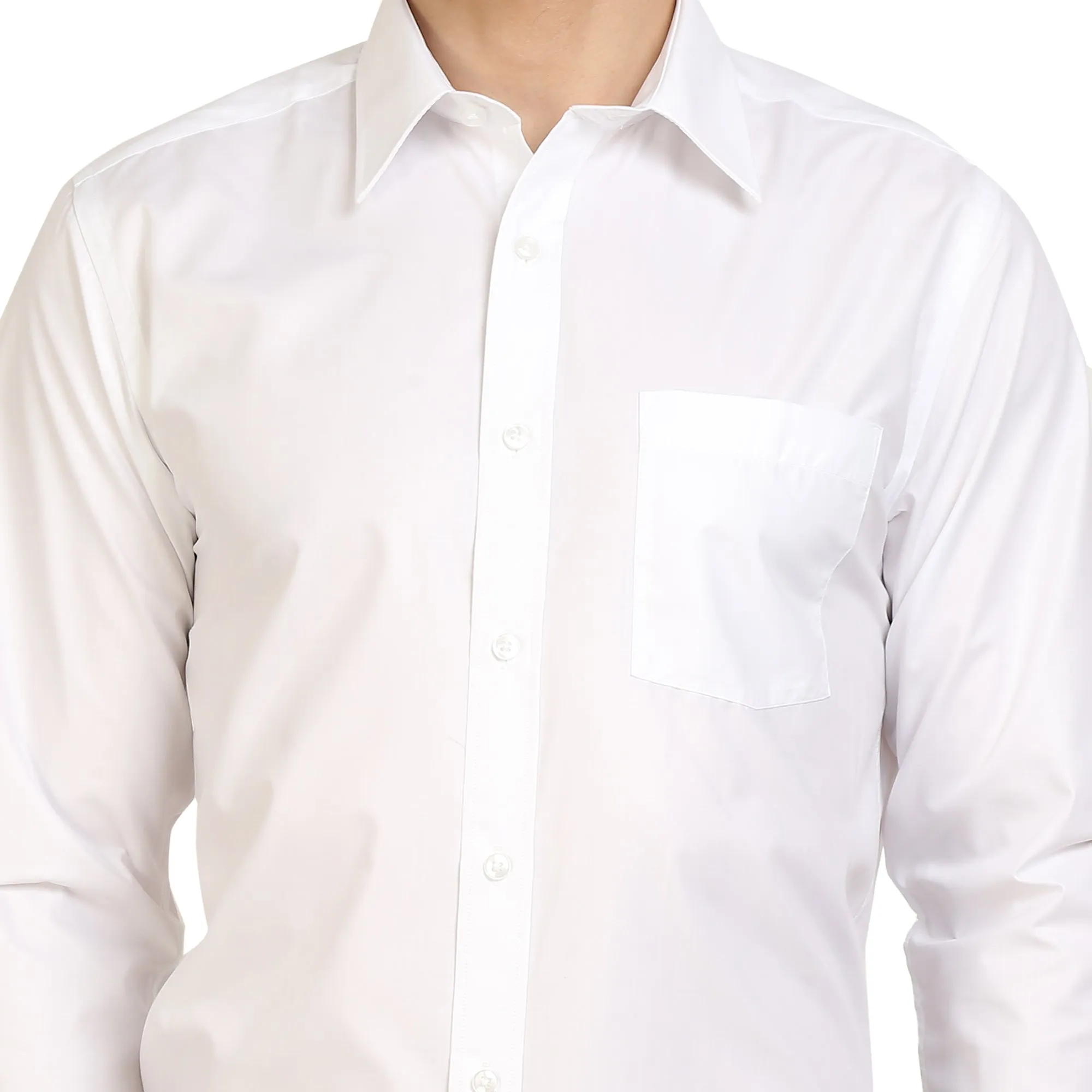 White Cotton Cufflink Shirt
