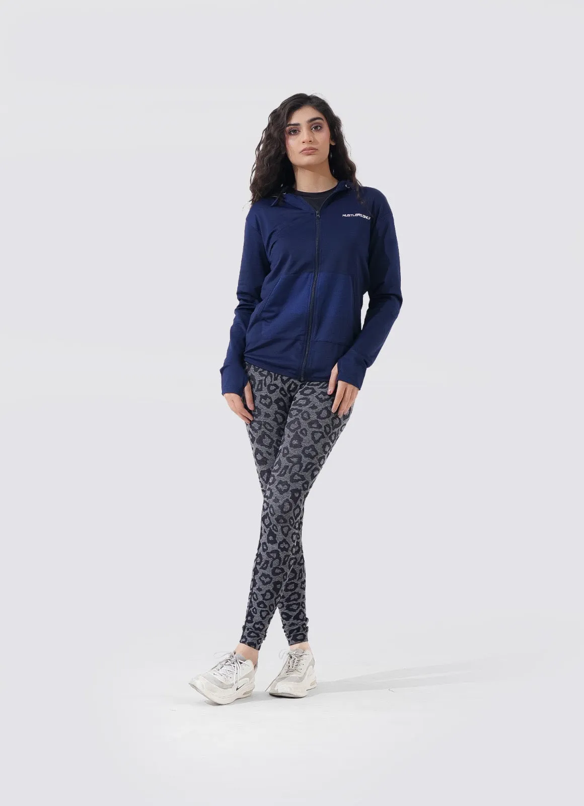 Women Sleek Hoodie - Navy