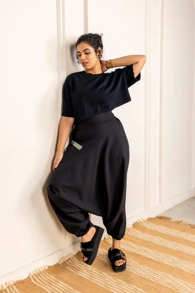 Women's Aladdin Harem Pants | Black