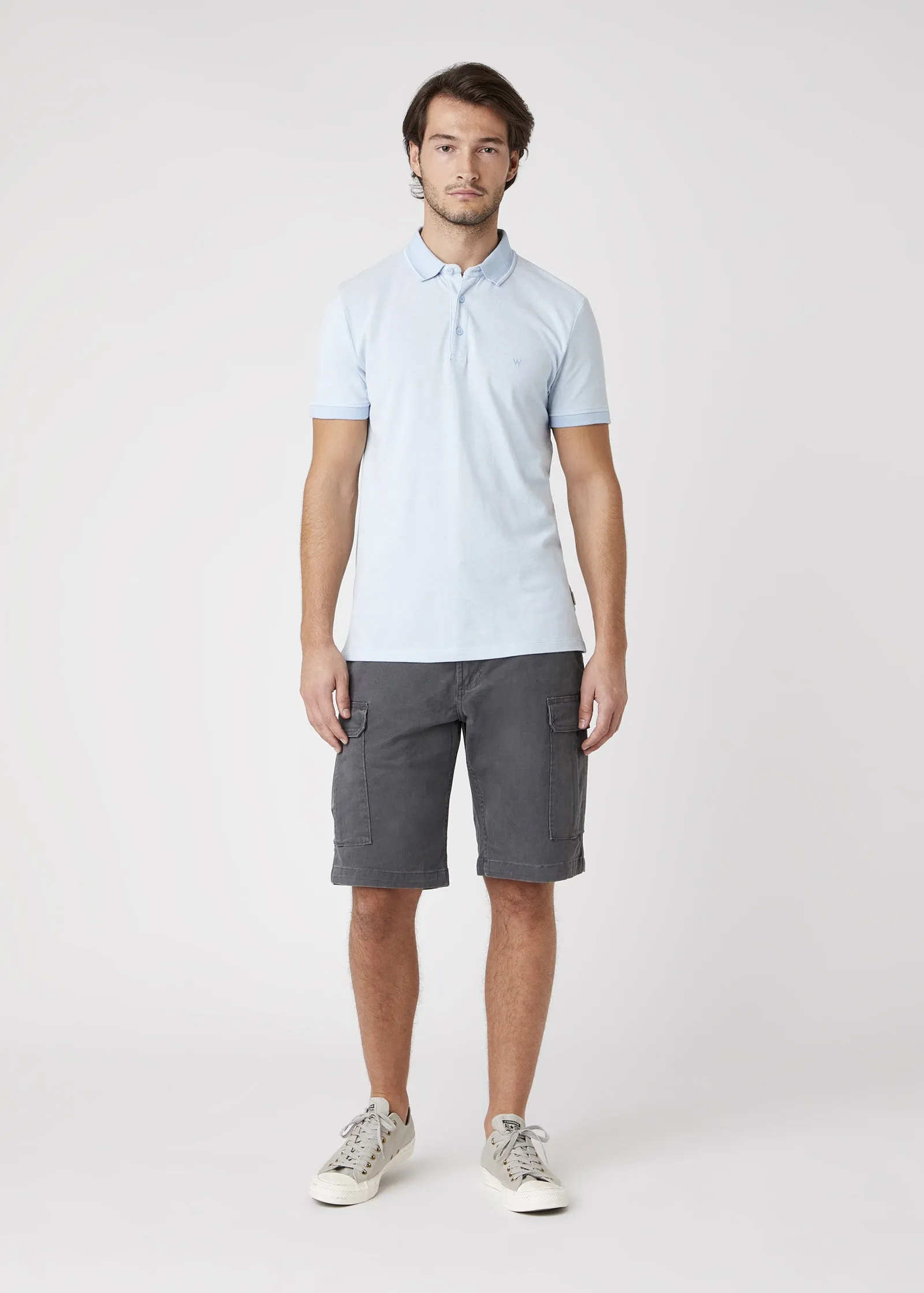 Wrangler Refined Polo Shirt - Cerulean Blue