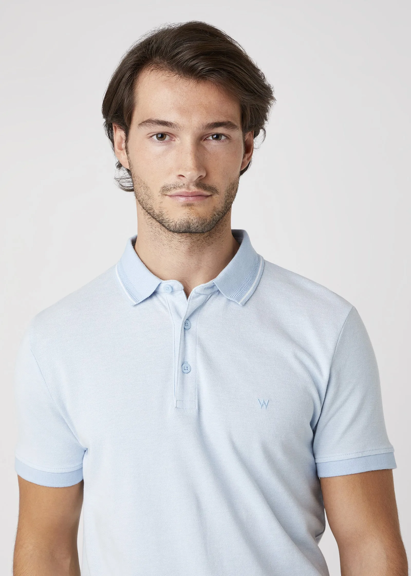 Wrangler Refined Polo Shirt - Cerulean Blue